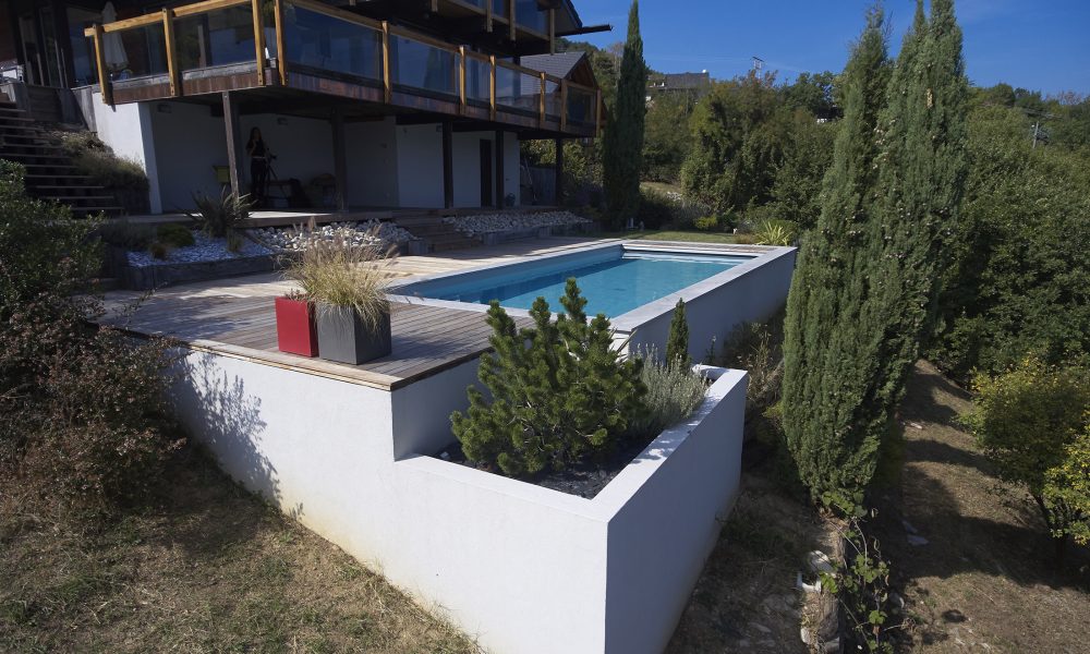 Piscine rectangulaire hors sol de 8.50 x 3.50 m