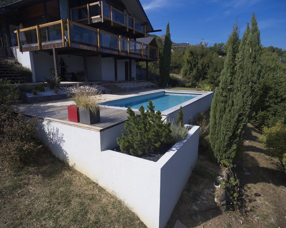 Piscine rectangulaire hors sol de 8.50 x 3.50 m