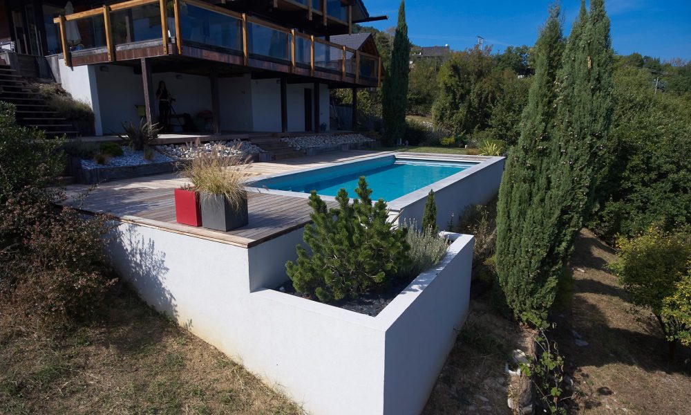 Piscine rectangulaire hors sol de 8.50 x 3.50 m