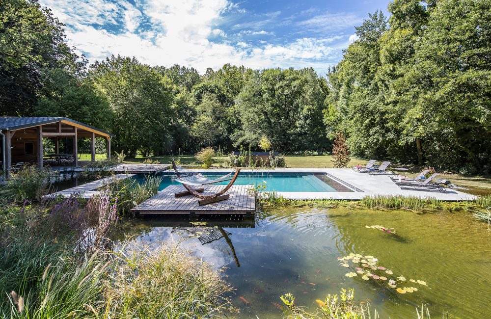 Piscine naturelle avec bassin écoresponsable en Nord-Isère (38)